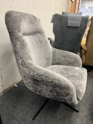 Draai fauteuil Mart, geweven antraciet